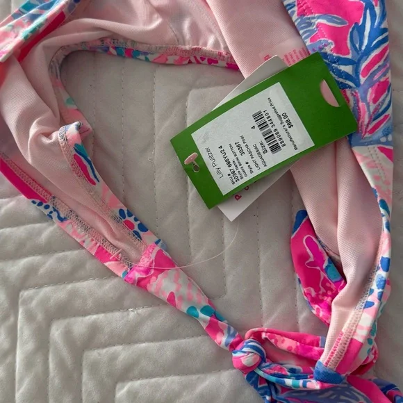 Lilly Pulitzer Guava Bikini Bottom In Light Pascha Pink Aquadesiac NEW WITH TAG - Picture 5 of 7